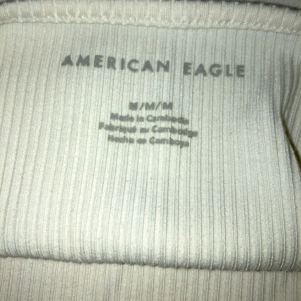 American Eagle cropped cami M White